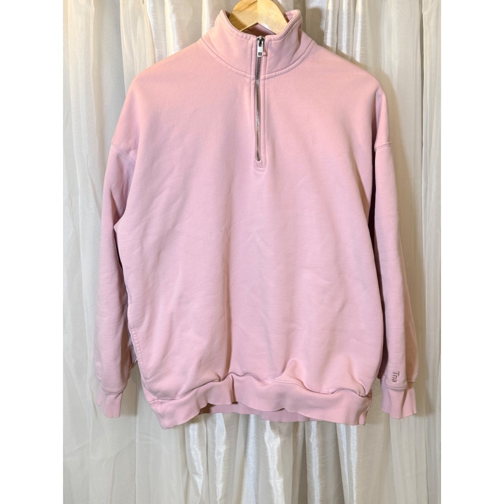 Tna Cozy Fleece Mega Quarter Zip Pullover Womens 3 Pink Oversized Sweatshirt